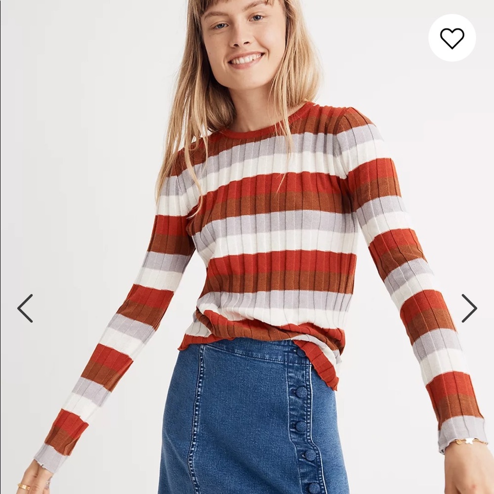 Madewell Clark well pullover sweater in stripe